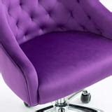 Modern Velvet Desk Chair with Swivel for Home Office,Purple - Walmart.com