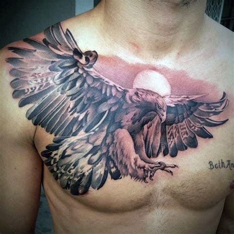 Soaring Eagle Chest Tattoo