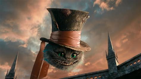 Alice In Wonderland Cheshire cat movie still screenshot, cat, hat ...
