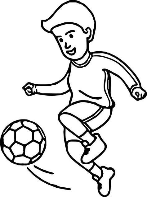 Soccer Cartoon Playing Football Coloring Page | Football coloring pages, Coloring pages, Stick ...