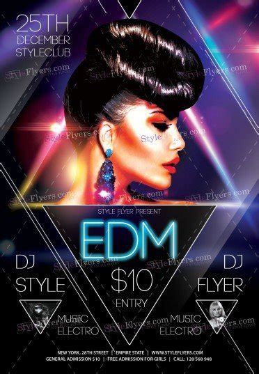 EDM PSD Flyer Template #15868 - Styleflyers