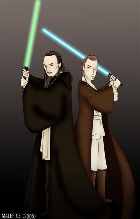 Qui-Gon Jinn & Obi-Wan Kenobi by Malefice - Fanart Central