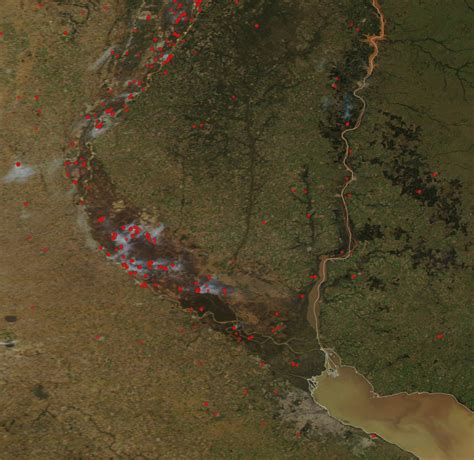 Drought accelerates fires across the Paraná River delta • Earth.com