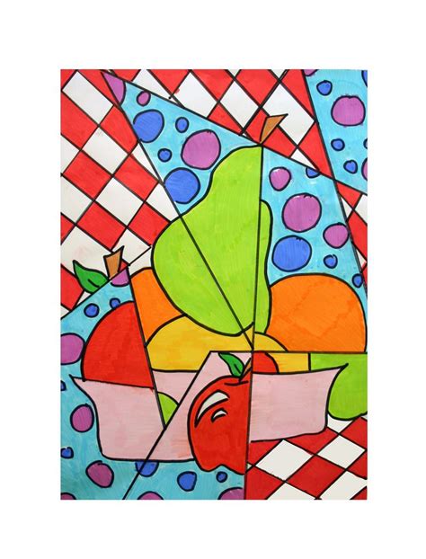 CUBISM FRUIT BOWL in 2020 | Cubism art, Elementary art, Art lessons elementary