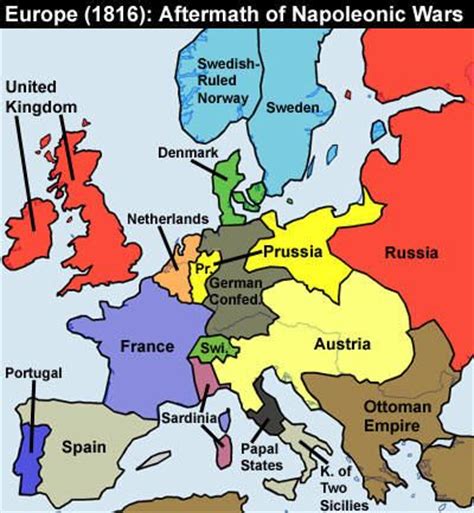 Europe 1816 - Aftermath of Napoleonic Wars | World war, War, Napoleonic ...