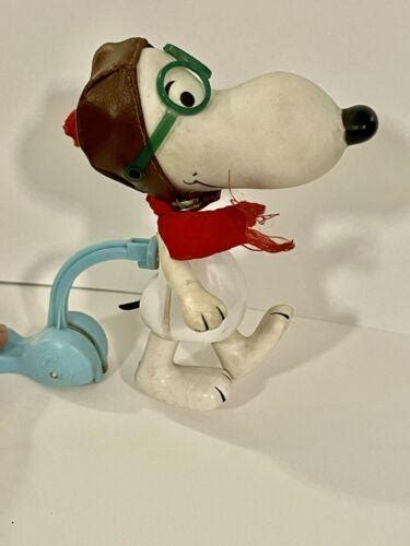 Vintage 1968 Mattel SNOOPY RED BARON Skediddler Peanuts Walking Figure ...