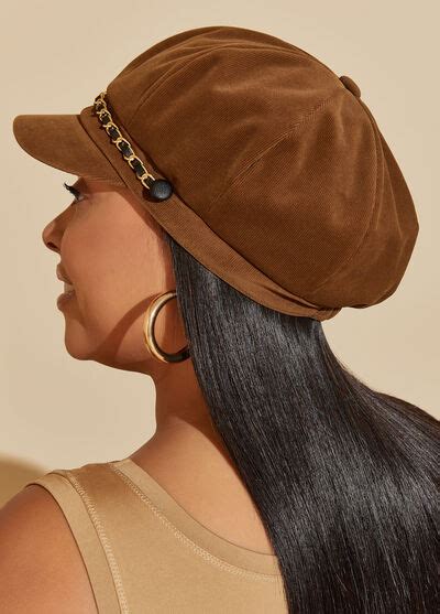 Trendy Statement Accessories Beige Corduroy Cabbie Hats