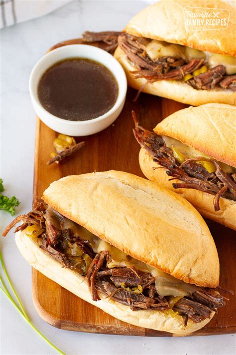 Italian Beef Sandwich (with tender, savory beef)