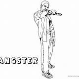 Gangster Coloring Pages Gardener Black And White  Free Printable sketch template