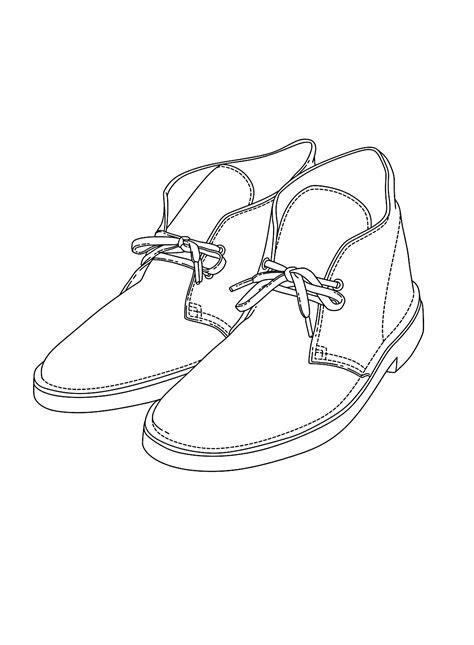 Men shoes color to print - Free Printable Coloring Pages