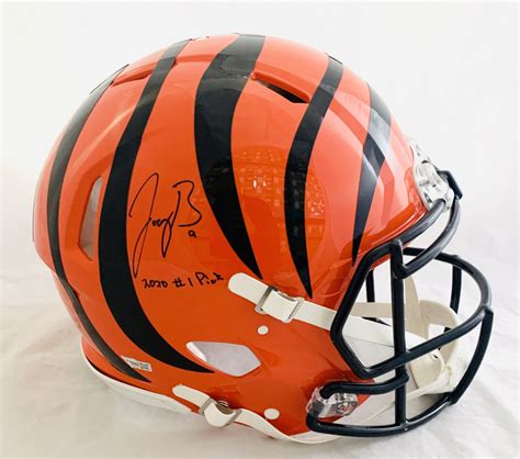 Joe Burrow Signed Bengals Full-Size Authentic On-Field Speed Helmet Inscribed "2020 #1 Pick ...