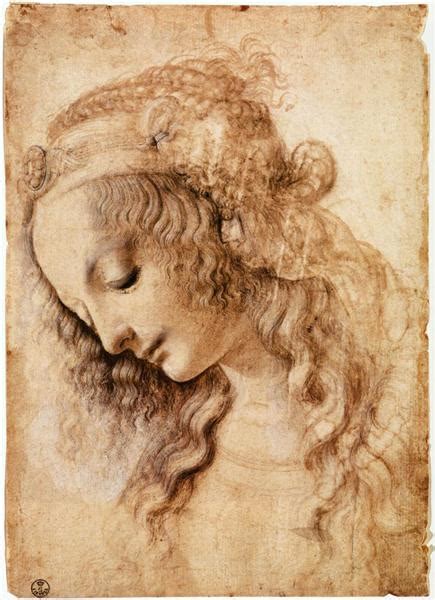 Woman's Head, c.1473 - Leonardo da Vinci - WikiArt.org