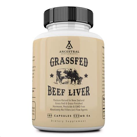 Ancestral Supplements Grass Fed Beef Liver (Desiccated) — Natural Iron, Vitamin A, B12 for ...