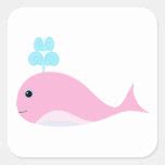 Pink Whale Girls Sticker | Zazzle