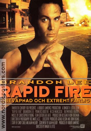 Rapid Fire poster 1992 Brandon Lee original