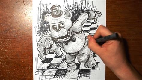 Freddy Fazbear Sketch at PaintingValley.com | Explore collection of Freddy Fazbear Sketch