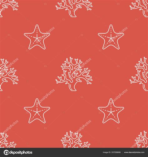 Starfish and Coral. Vector Patterns Stock Vector Image by ©irchiknaz@gmail.com #357058686