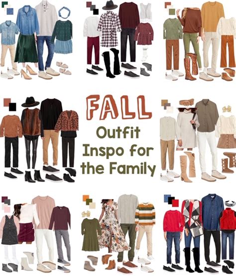 Fall Family Outfit Inspo + Color Schemes for Family Photos ...