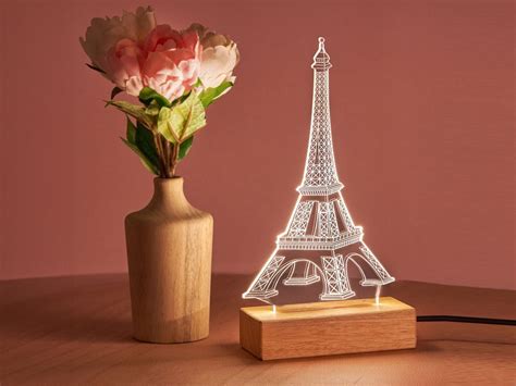 Eiffel Tower Shaped Led Light as a Paris Gift. Eiffel Tower Lamp as a Paris Lover Gift. Travle ...