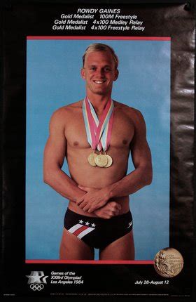 Rowdy Gaines - Gold Medalist, Games of the XXIIIrd Olympiad, Los Angeles 1984 | Original Vintage ...