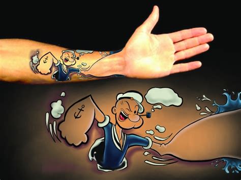 Popeye Tattoo by Eminence System on Dribbble