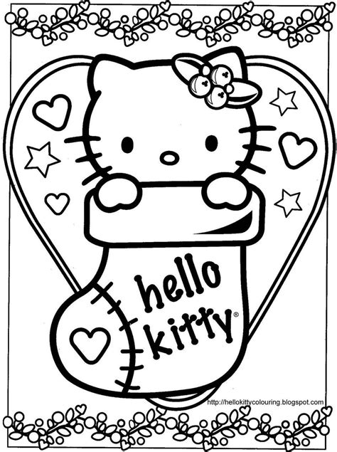 Hello Kitty Stocking Coloring Pages - Free Printable Coloring Pages