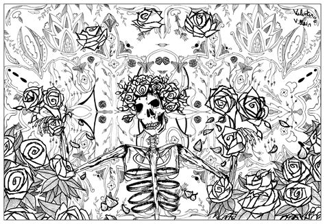 Grateful dead - Psychedelic Coloring Pages for adults