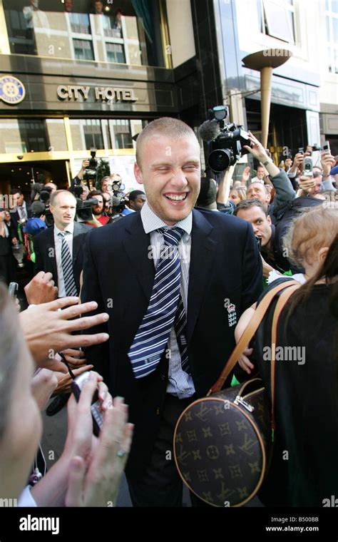 Andrew Freddie Flintoff and the victorious England Ashes team leave ...