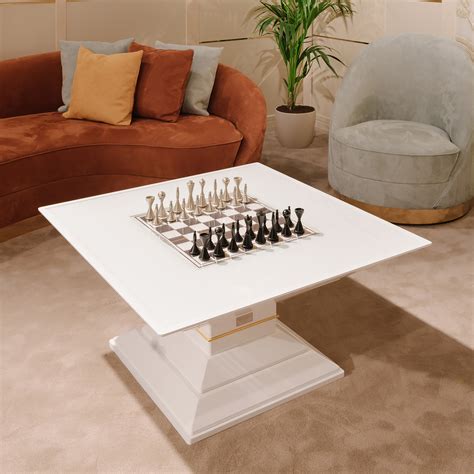 Chess Coffee Table Game - Game Of Chess Set Out On A Coffee Table With Two Cups Of Tea Stock ...
