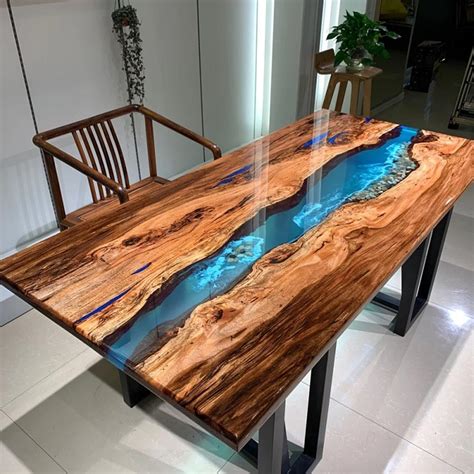 Furniture Office Furniture Epoxy Table Epoxy Table Resin Table Natural Wood Table In-stock ...