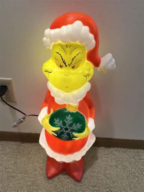 24& DR. SEUSS The Grinch Who Stole Christmas LED Lighted Blow Mold Gemmy New $75.00 - PicClick