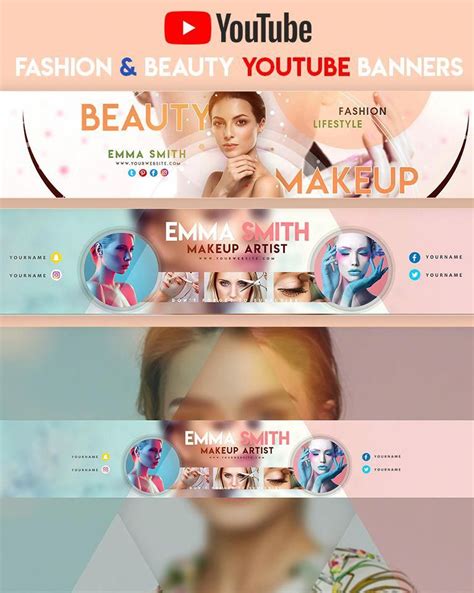 Beauty Fashion Make-up YouTube Banner by youtubebanners | Youtube ...