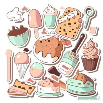 Baking Supplies Sticker PNG Transparent Images Free Download | Vector Files | Pngtree