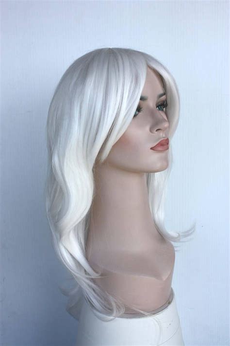 Long white wavy wig. Synthetic high quality wig. made to | Etsy | High quality wigs, Wigs, Long ...