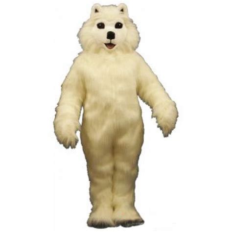 White Dog Mascot Costume