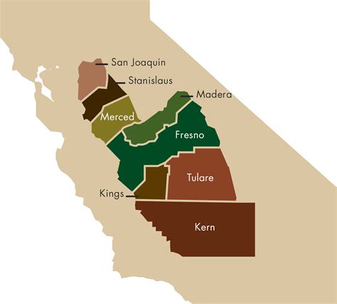 Map Of Central California Printable Maps - Bank2home.com