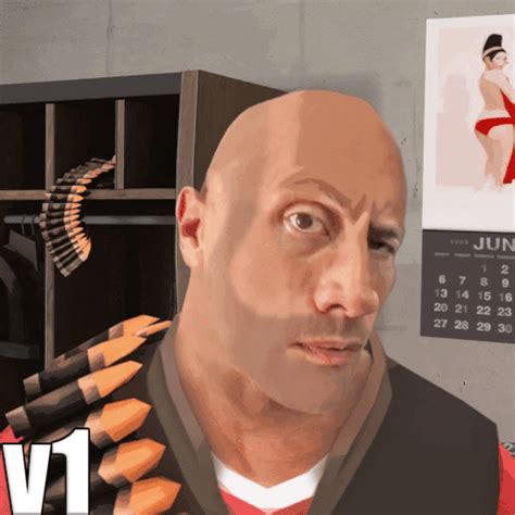 Heavy The Rock Eyebrow Raise [Team Fortress 2] [Sprays]