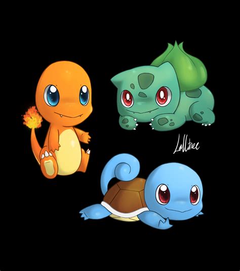 Pokemon - Kanto Starters by CrystalBluePuppy on DeviantArt