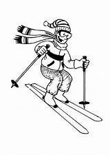 Coloring Page skiing  Free Printables Img 26110 sketch template