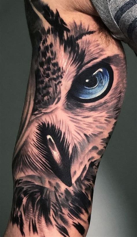 Owl Tattoo Chest, Owl Eye Tattoo, Owl Tattoo Drawings, Owl Tattoo Sleeve, Owl Feather Tattoos ...