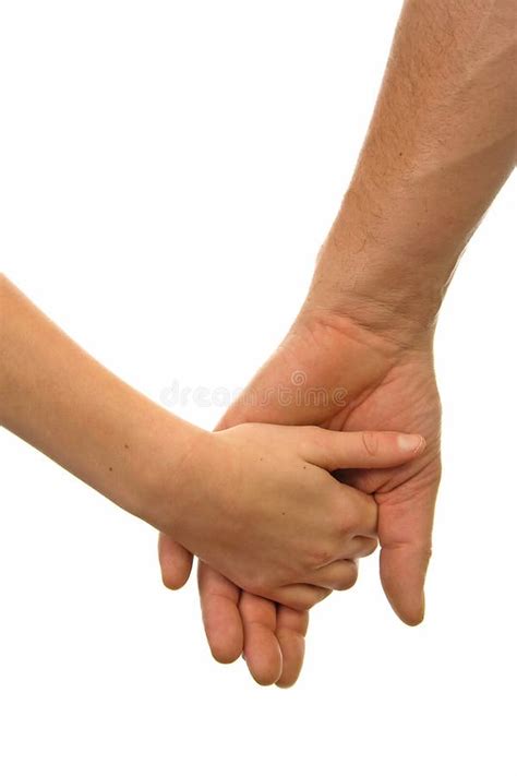 Adult Man And Child Holding Hands Stock Image - Image of isolated ...