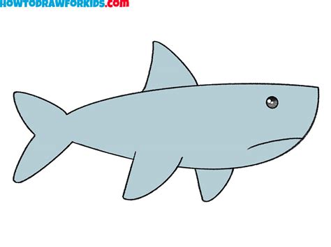 How to Draw a Shark Step by Step - Easy Drawing Tutorial For Kids