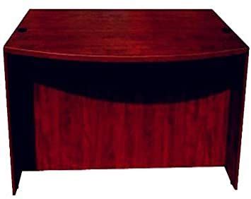 Boss Office Products Bow Front Desk Shell in Mahogany | Furniture direct, Mahogany furniture ...