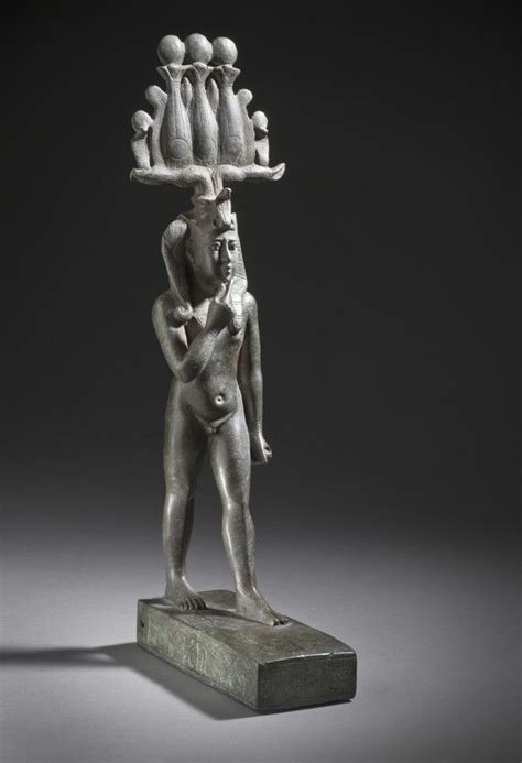 Bronze statuette of the God Khonsu the Child. Late Period. 712-332 B.C. | Los Angel… | Ancient ...