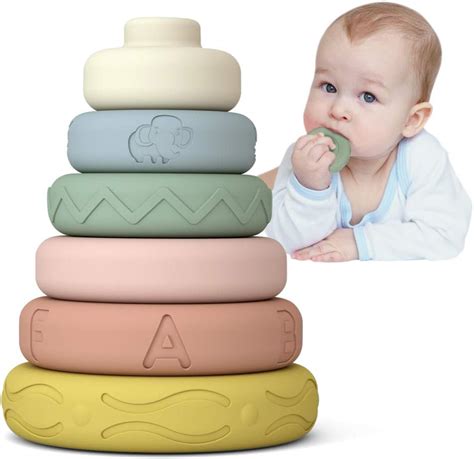 Montessori Stacking Toys For Babies From 0 12 Months Toddler Stacking Blocks Games For Baby Boy ...