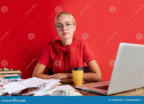 Young Stressed Female Working with Computer Laptop in Frustration, Depression Stock Photo ...