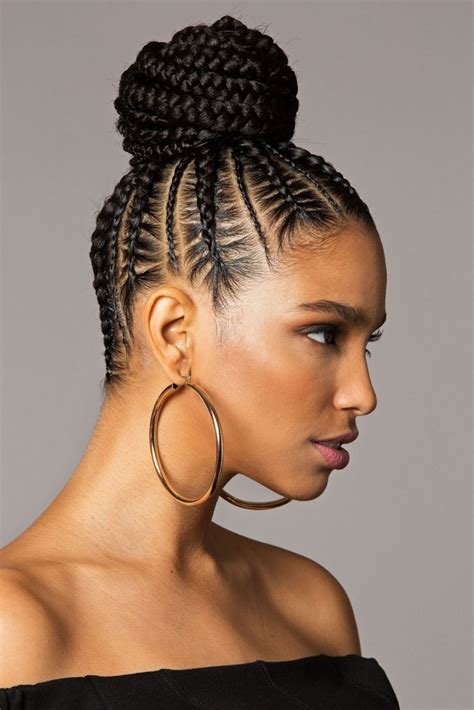 african american braided hairstyles in a bun Bun african braided american hairstyles updo hair ...