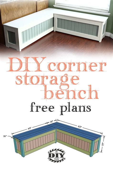 How to Build a DIY Corner Storage Bench - TheDIYPlan | Corner bench ...