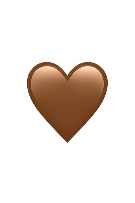 Warm and Earthy Brown Heart Emoji