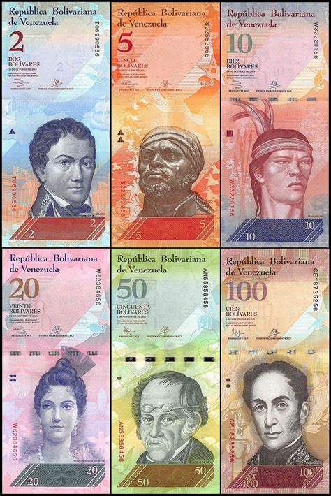 Venezuela 2 - 100 Bolivar Fuerte 6 Pieces Set, 2007-2017. These were the banknotes in ...